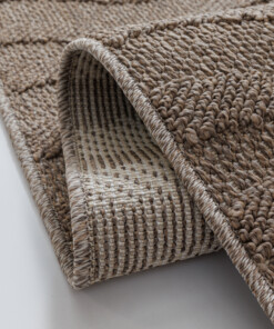 Buitenkleed - Dunor Ripple bruin - close up