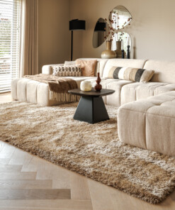 Shaggy vloerkleed - Meadow beige - sfeer Shaggy vloerkleed - Meadow beige - sfeer