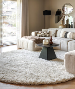 Rond shaggy vloerkleed - Meadow ivoor - sfeer
