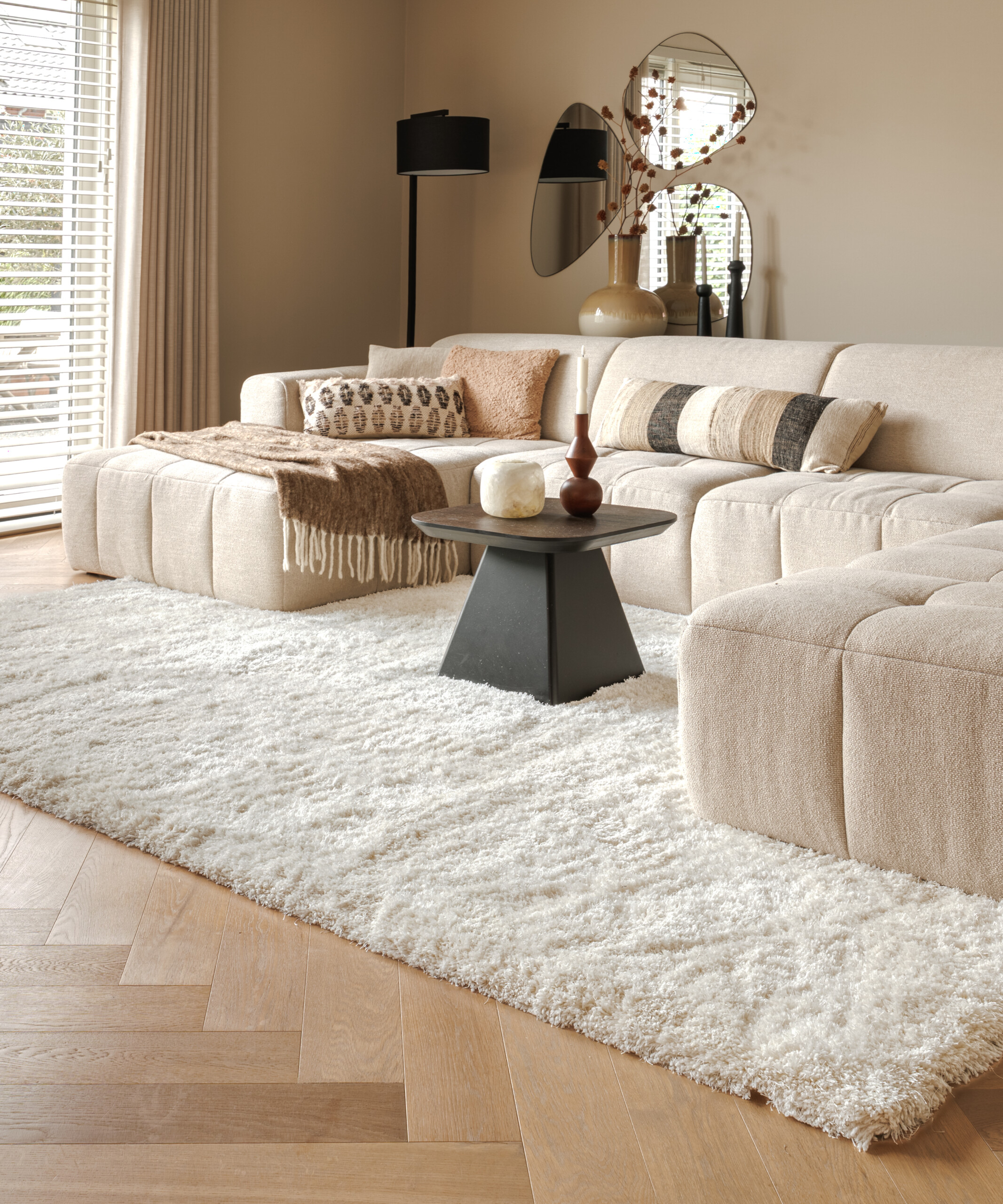 Shaggy vloerkleed - Meadow ivoor - sfeer Shaggy vloerkleed - Meadow ivoor - sfeer