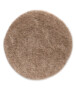 Rond hoogpolig vloerkleed shaggy Grand effen - beige - overzicht, thumbnail