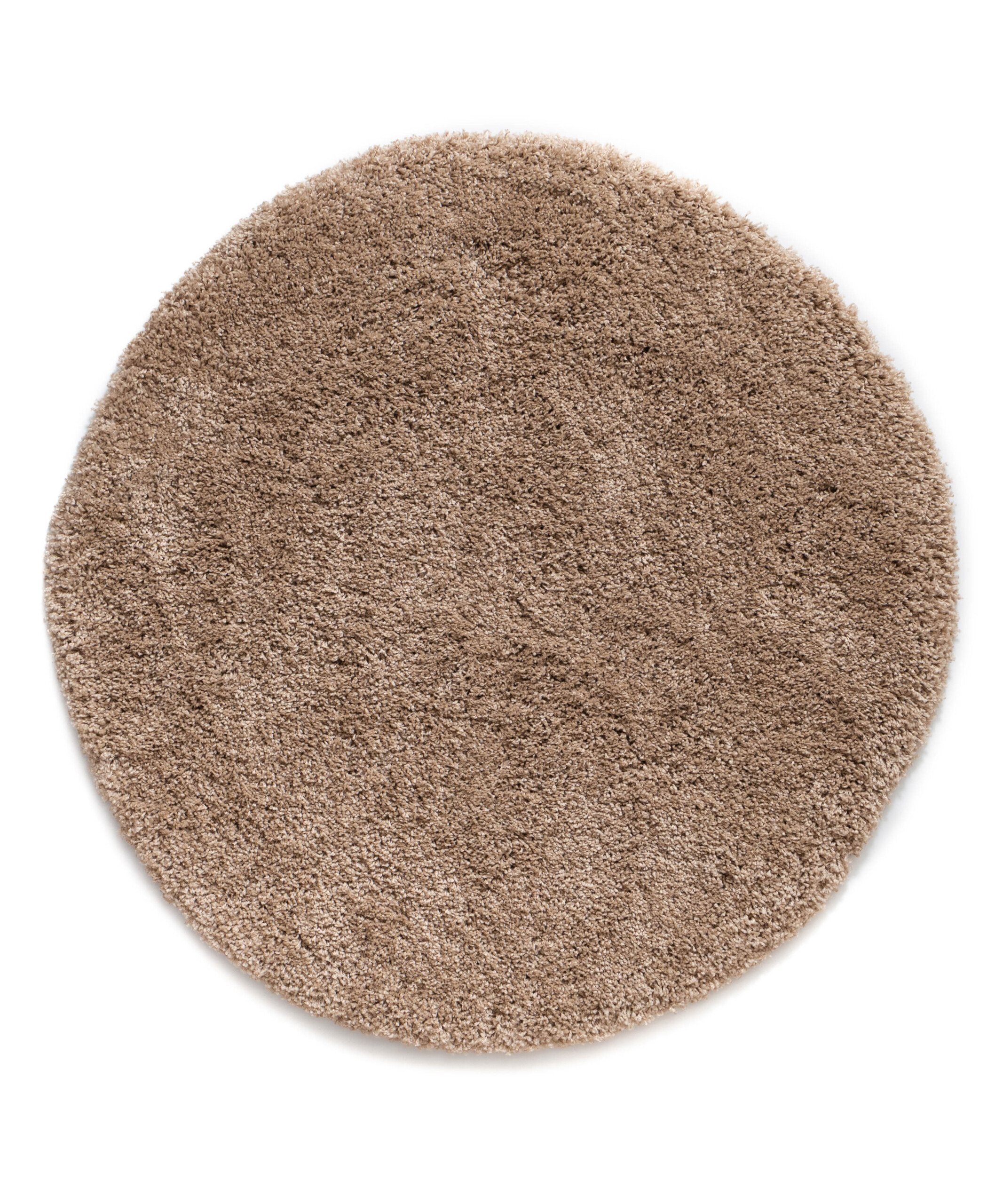 Rond hoogpolig vloerkleed shaggy Grand effen - beige - overzicht Rond hoogpolig vloerkleed shaggy Grand effen - beige - overzicht