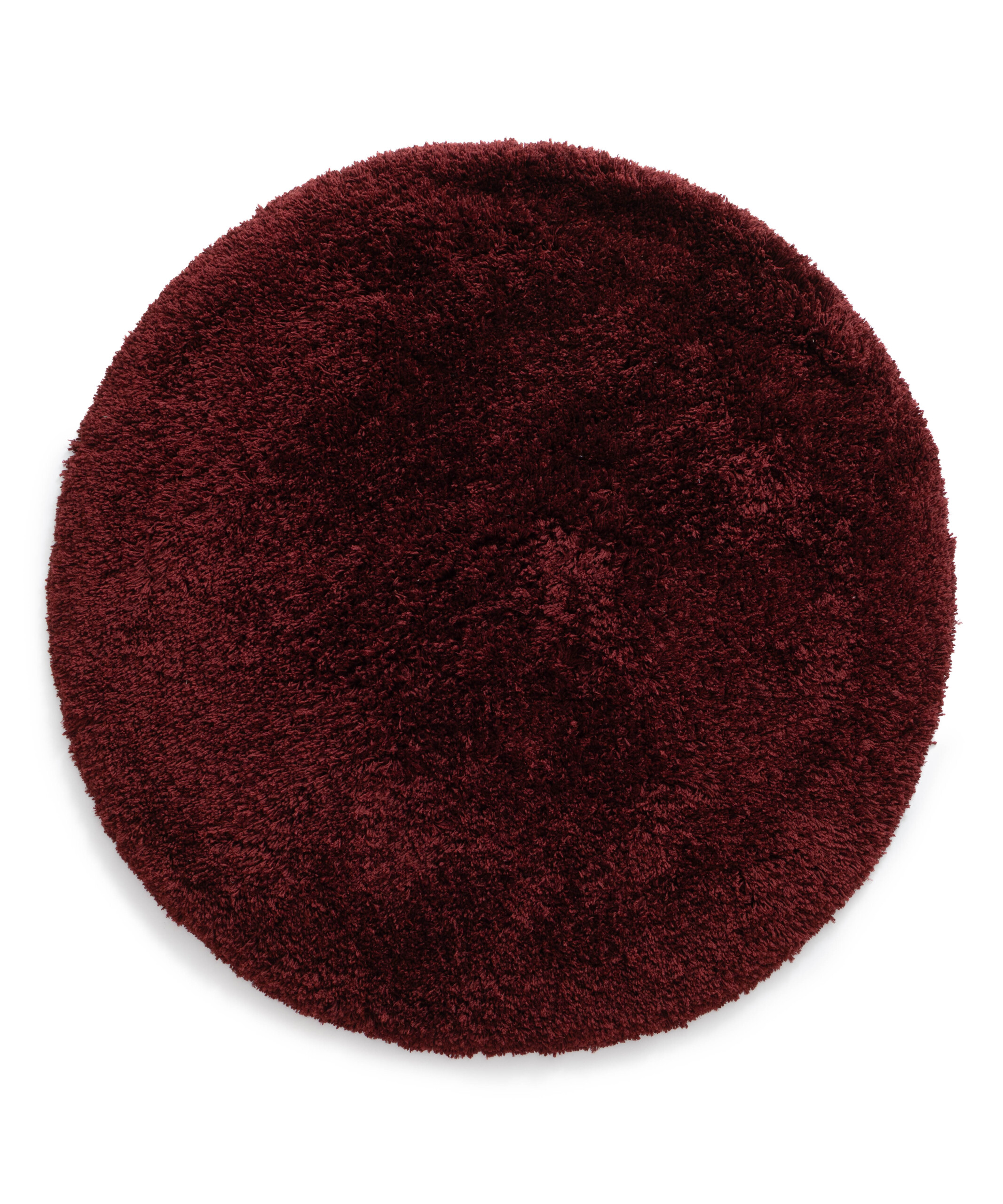 Rond Shaggy vloerkleed - Sveve bordeauxrood - overzicht Rond Shaggy vloerkleed - Sveve bordeauxrood - overzicht
