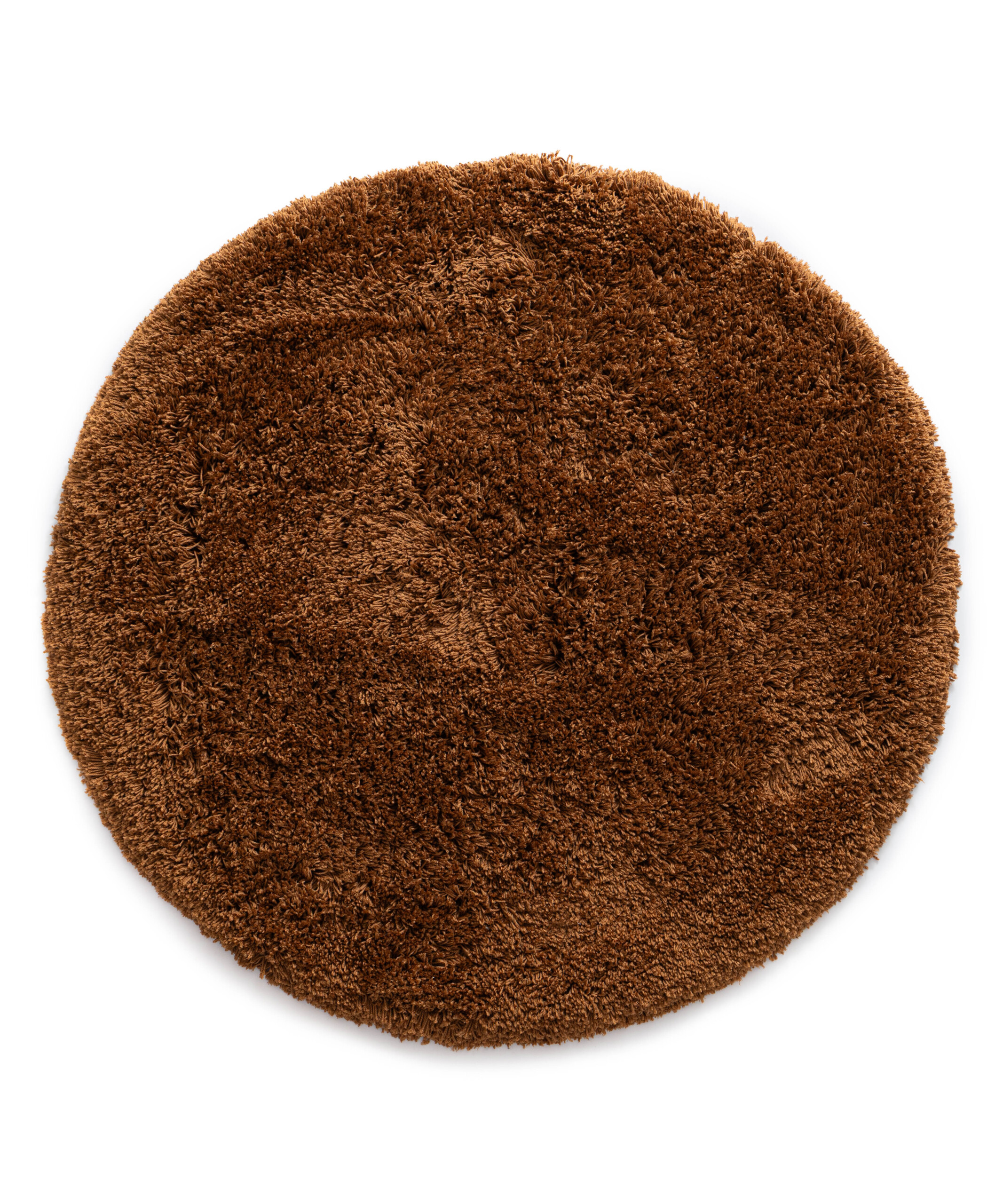 Rond Shaggy vloerkleed - Sveve cognac - overzicht Rond Shaggy vloerkleed - Sveve cognac - overzicht