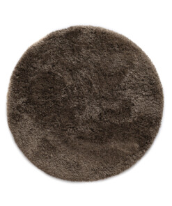Rond Shaggy vloerkleed - Sveve taupe - overzicht