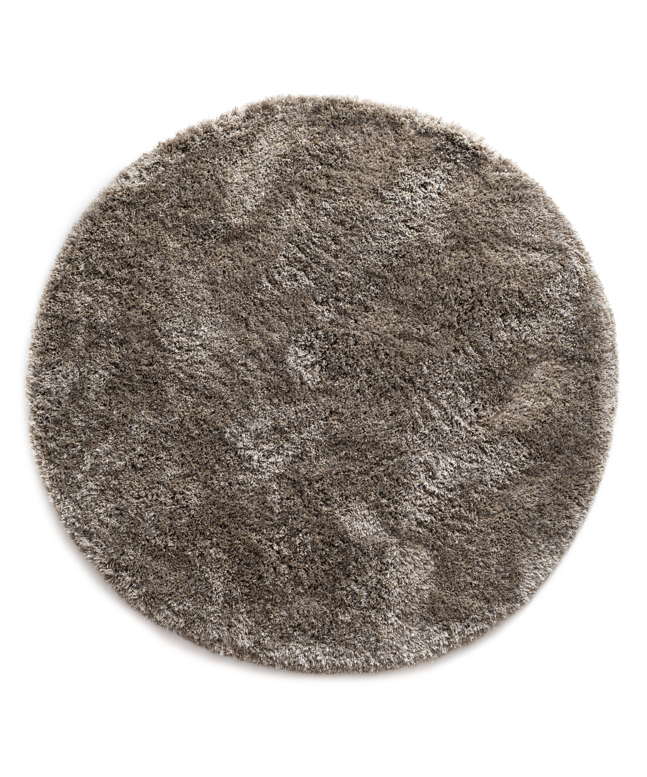 Rond shaggy vloerkleed - Meadow grijs - overzicht Rond shaggy vloerkleed - Meadow grijs - overzicht