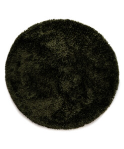 Rond shaggy vloerkleed - Meadow olijfgroen - overzicht, thumbnail
