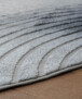 Rond vloerkleed Scandinavisch - Contour Curve grijs - close up, thumbnail