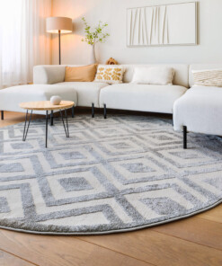 Rond vloerkleed Scandinavisch - Contour Diamond grijs - sfeer