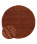 Rond wollen vloerkleed - Fjell terracotta - overzicht, thumbnail