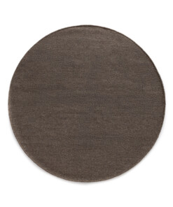 Rond wollen vloerkleed - Grund taupe - overzicht, thumbnail