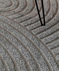 Scandinavisch vloerkleed - Contour Curve grijs - close up, thumbnail Scandinavisch vloerkleed - Contour Curve grijs - close up, thumbnail