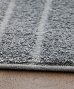 Scandinavisch vloerkleed - Contour Edge grijs - close up, thumbnail
