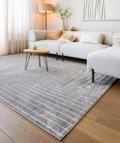 Scandinavisch vloerkleed - Contour Edge grijs - sfeer