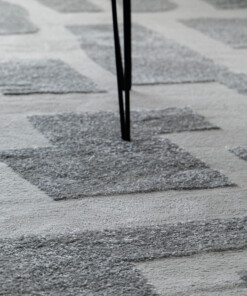 Rond vloerkleed Scandinavisch - Contour Stone grijs - close up, thumbnail Rond vloerkleed Scandinavisch - Contour Stone grijs - close up, thumbnail