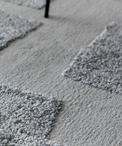 Rond vloerkleed Scandinavisch - Contour Stone grijs - close up, thumbnail Rond vloerkleed Scandinavisch - Contour Stone grijs - close up, thumbnail