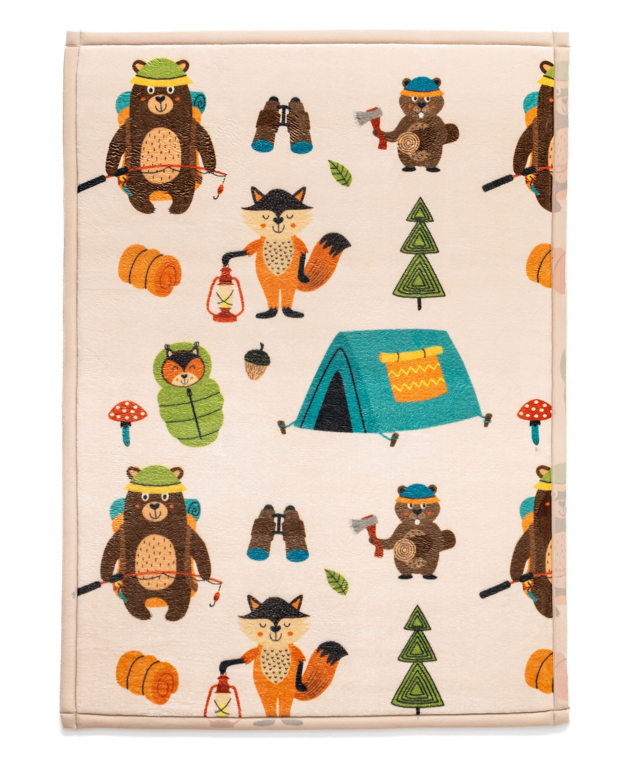 Speelkleed - Pluffy Forest animals multi - overzicht Speelkleed - Pluffy Forest animals multi - overzicht