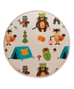 Speelkleed rond - Pluffy Forest animals multi - overzicht