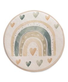 Speelkleed rond - Pluffy Heart crème/multi - overzicht, thumbnail