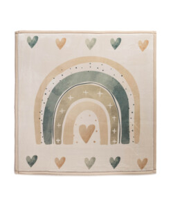 Speelkleed vierkant - Pluffy Heart crème/multi - overzicht