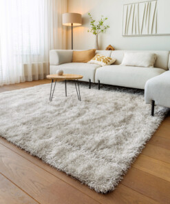 Vierkant hoogpolig vloerkleed velvet - Posh lichtzilver - sfeer