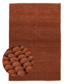Wollen vloerkleed - Fjell terracotta - overzicht, thumbnail