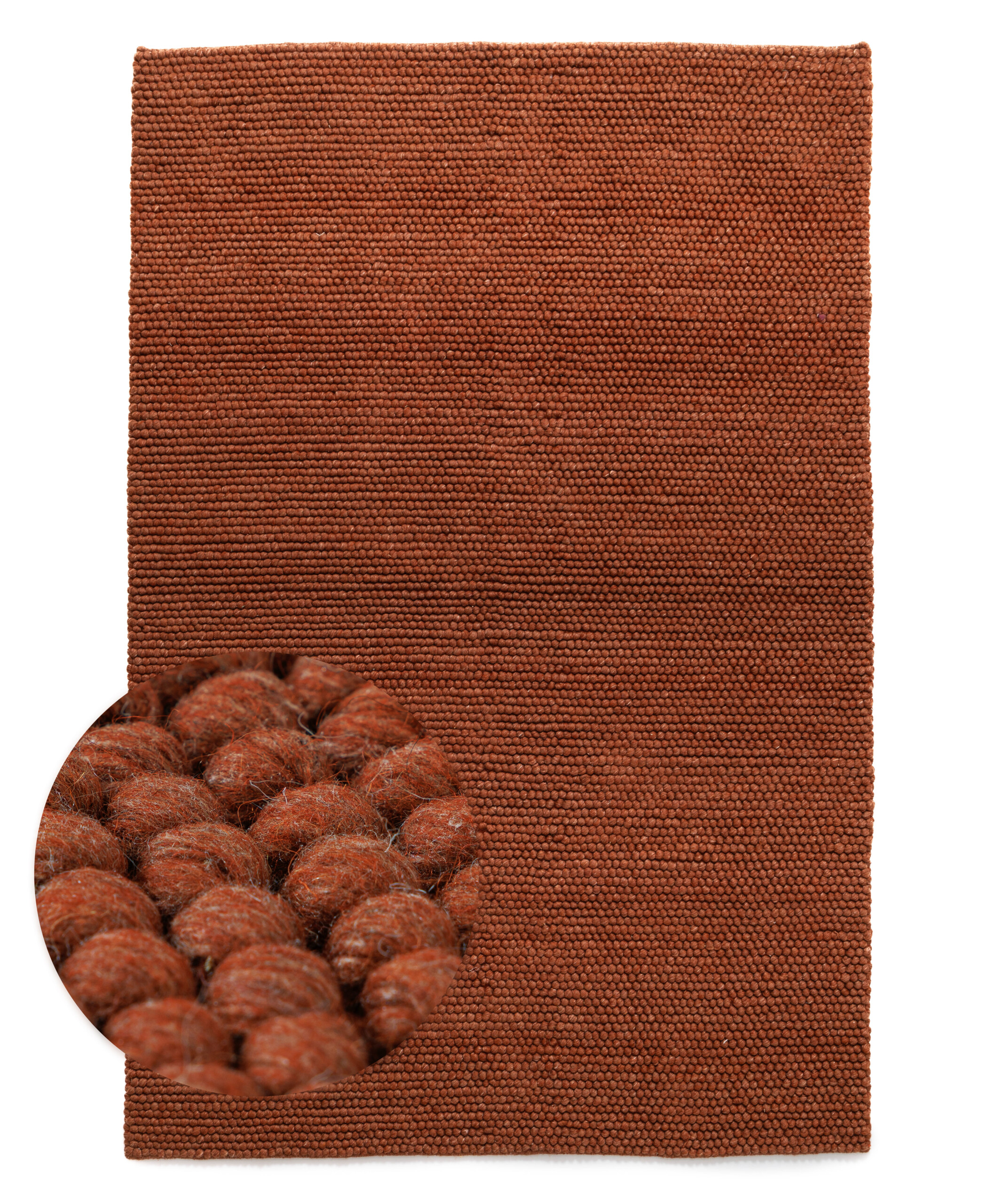 Wollen vloerkleed - Fjell terracotta - overzicht Wollen vloerkleed - Fjell terracotta - overzicht
