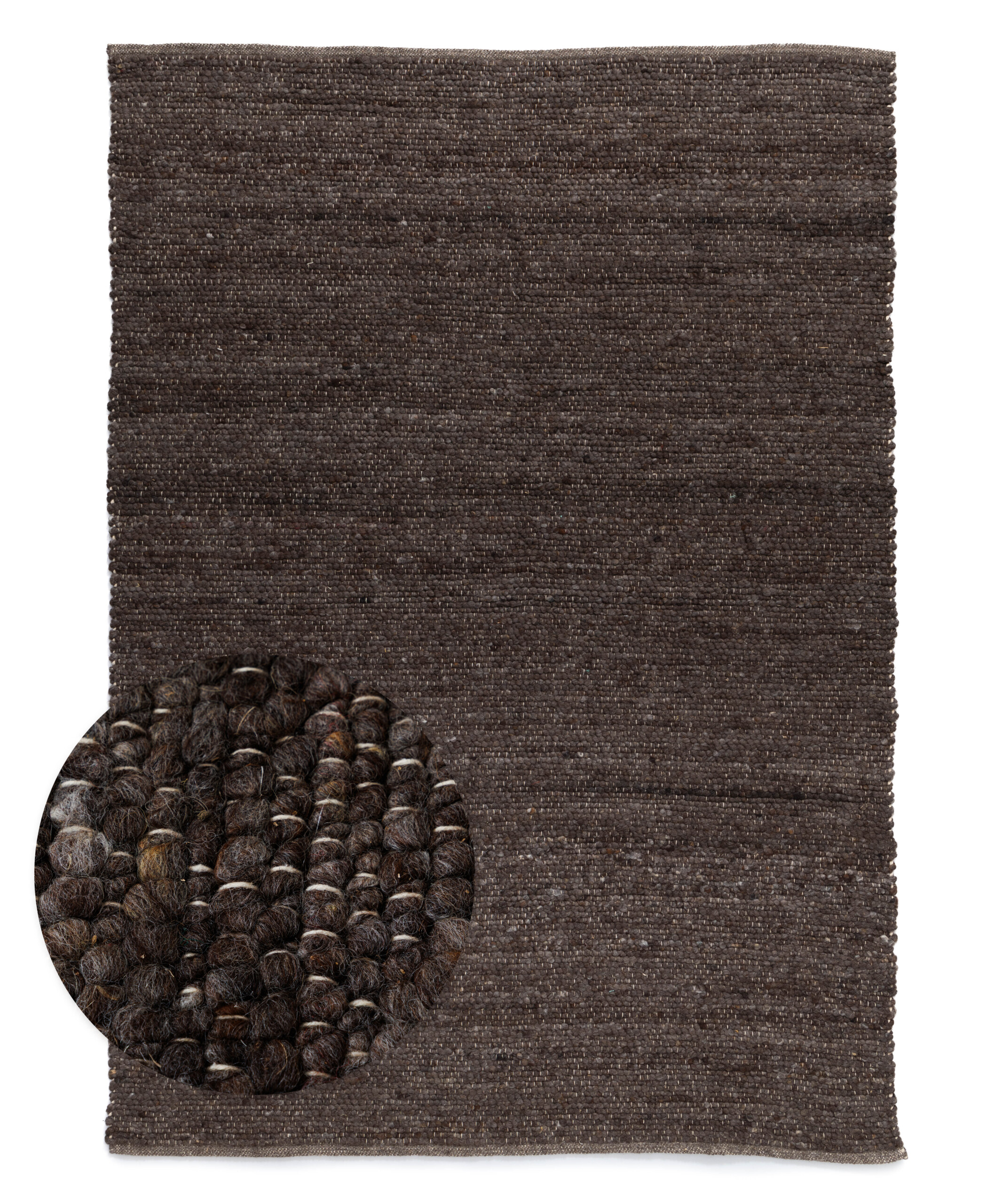 Wollen vloerkleed - Heimur - bruin/naturel - overzicht Wollen vloerkleed - Heimur - bruin/naturel - overzicht