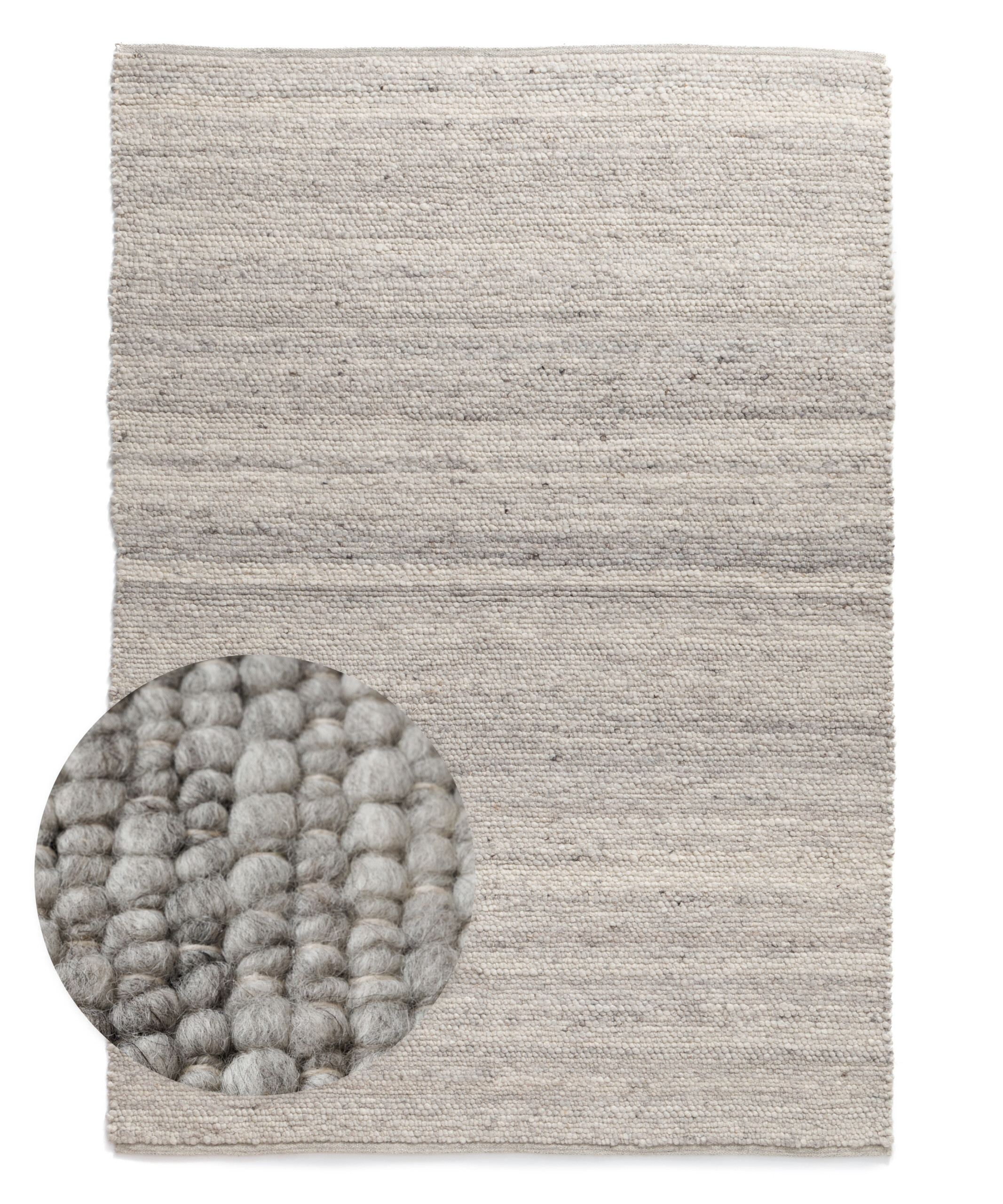 Wollen vloerkleed - Heimur grijs/naturel - overzicht Wollen vloerkleed - Heimur grijs/naturel - overzicht