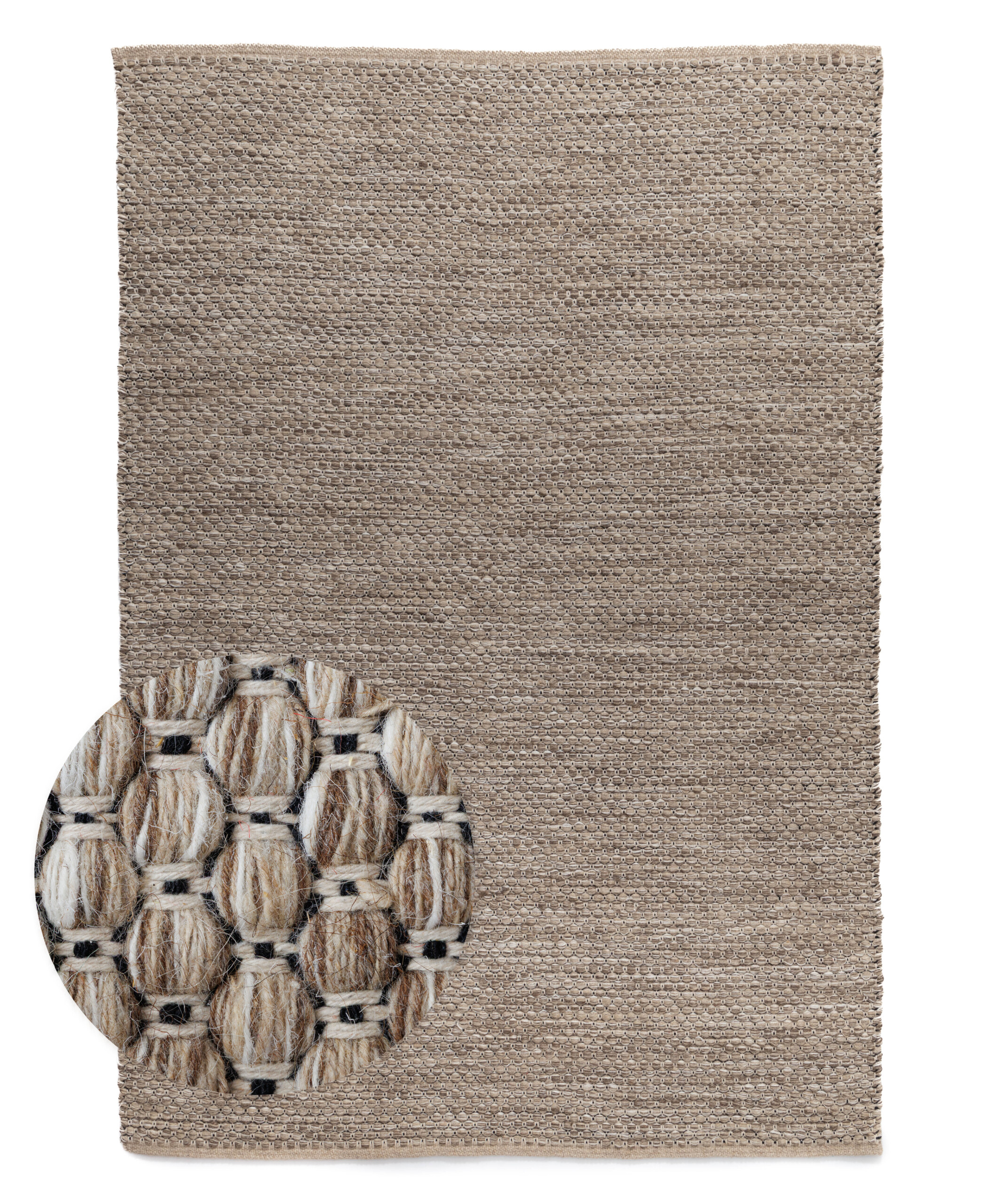 Wollen vloerkleed - Huldra beige - overzicht Wollen vloerkleed - Huldra beige - overzicht