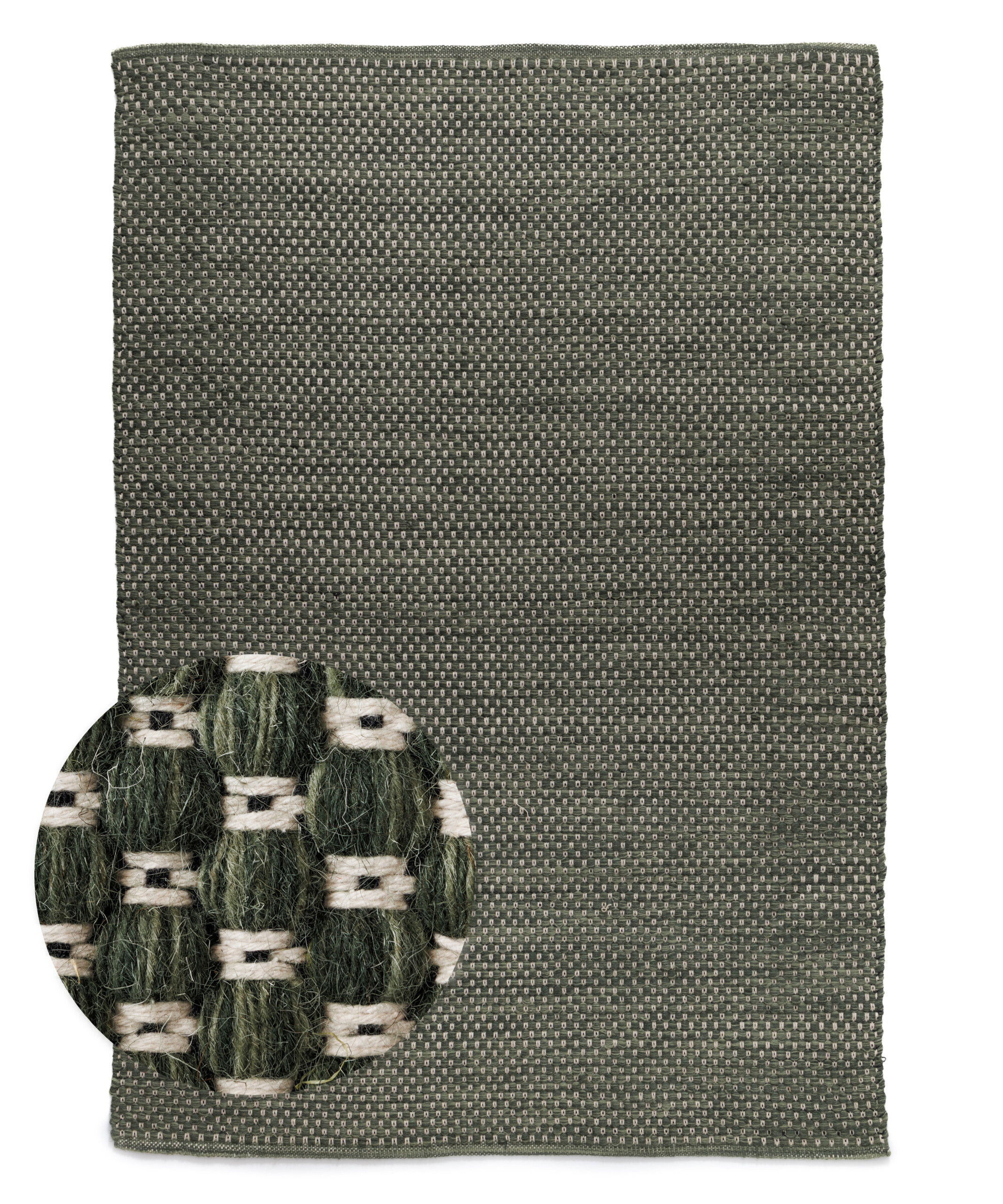 Wollen vloerkleed - Huldra groen - overzicht Wollen vloerkleed - Huldra groen - overzicht