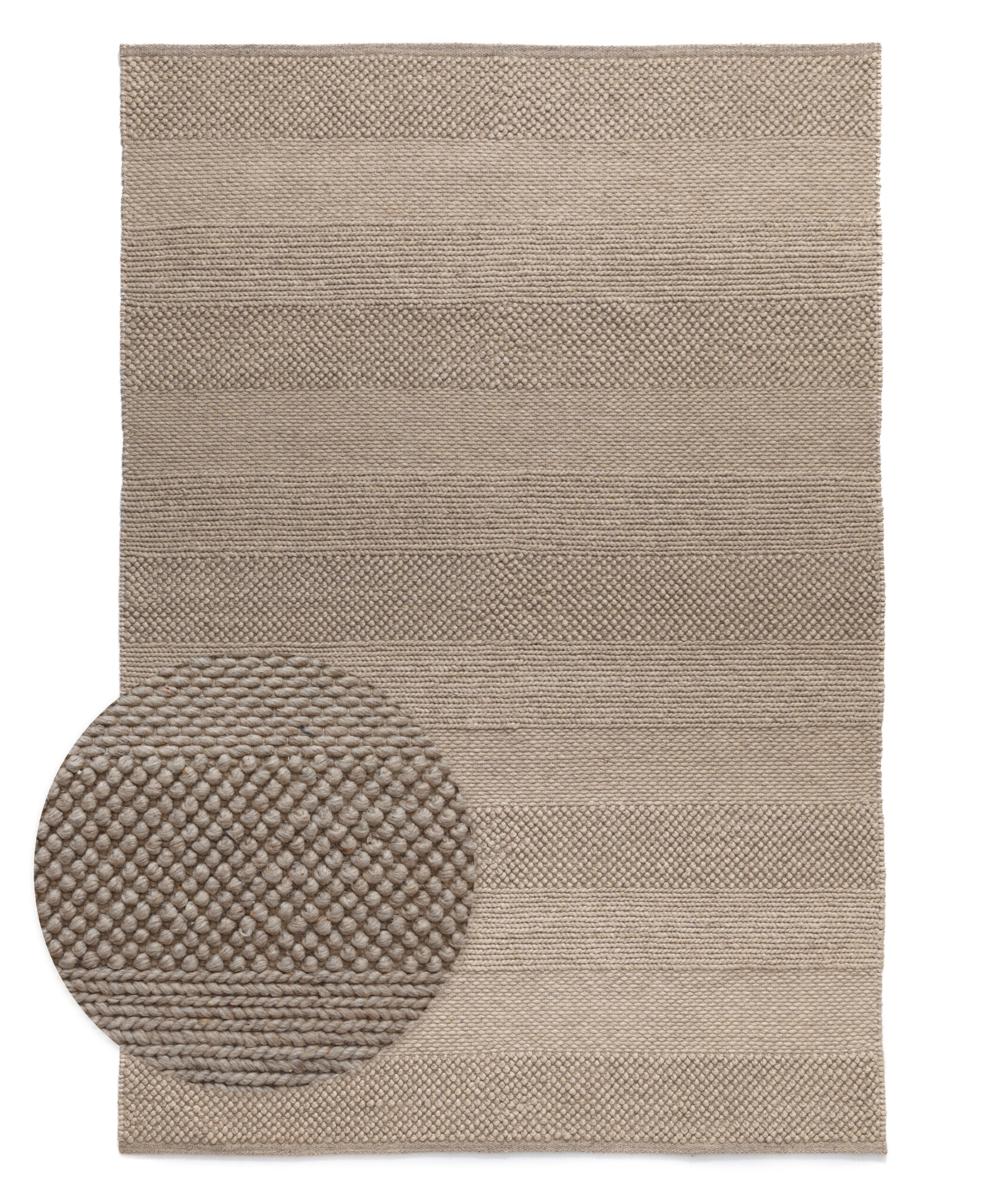 Wollen vloerkleed - Skift beige - overzicht Wollen vloerkleed - Skift beige - overzicht