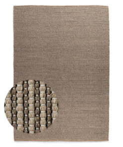 Wollen vloerkleed - Strim beige - overzicht