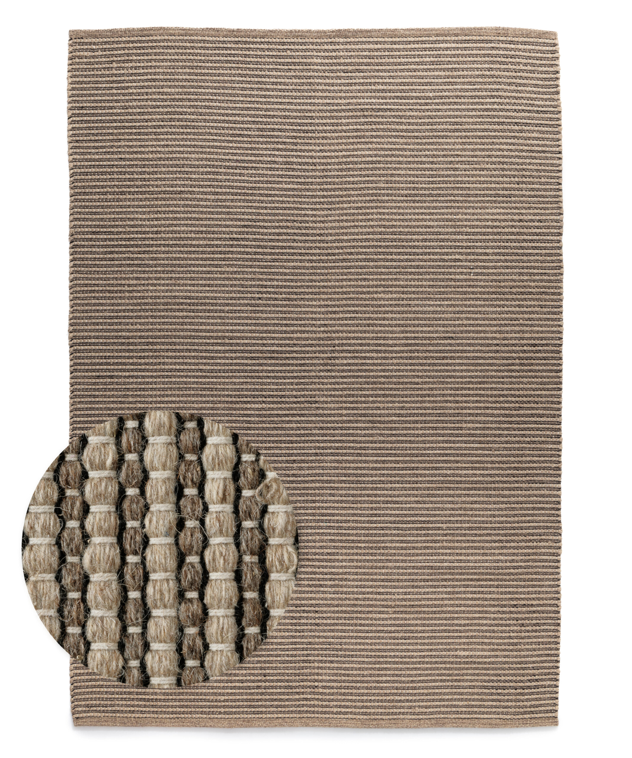 Wollen vloerkleed - Strim beige - overzicht Wollen vloerkleed - Strim beige - overzicht
