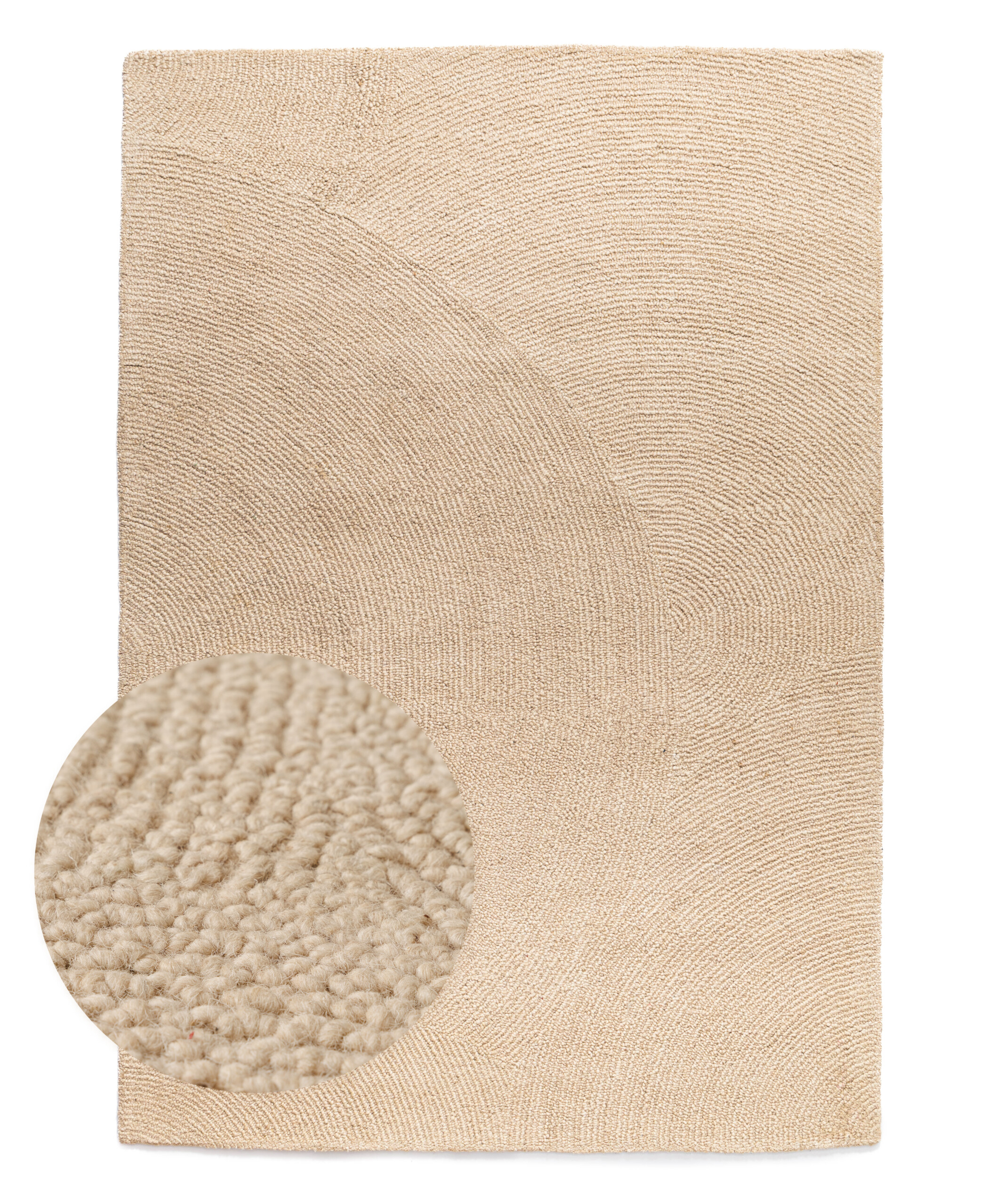Wollen vloerkleed - Tvist licht beige - overzicht Wollen vloerkleed - Tvist licht beige - overzicht