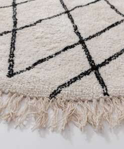 Ronde badmat - Ayla ivoor - close up