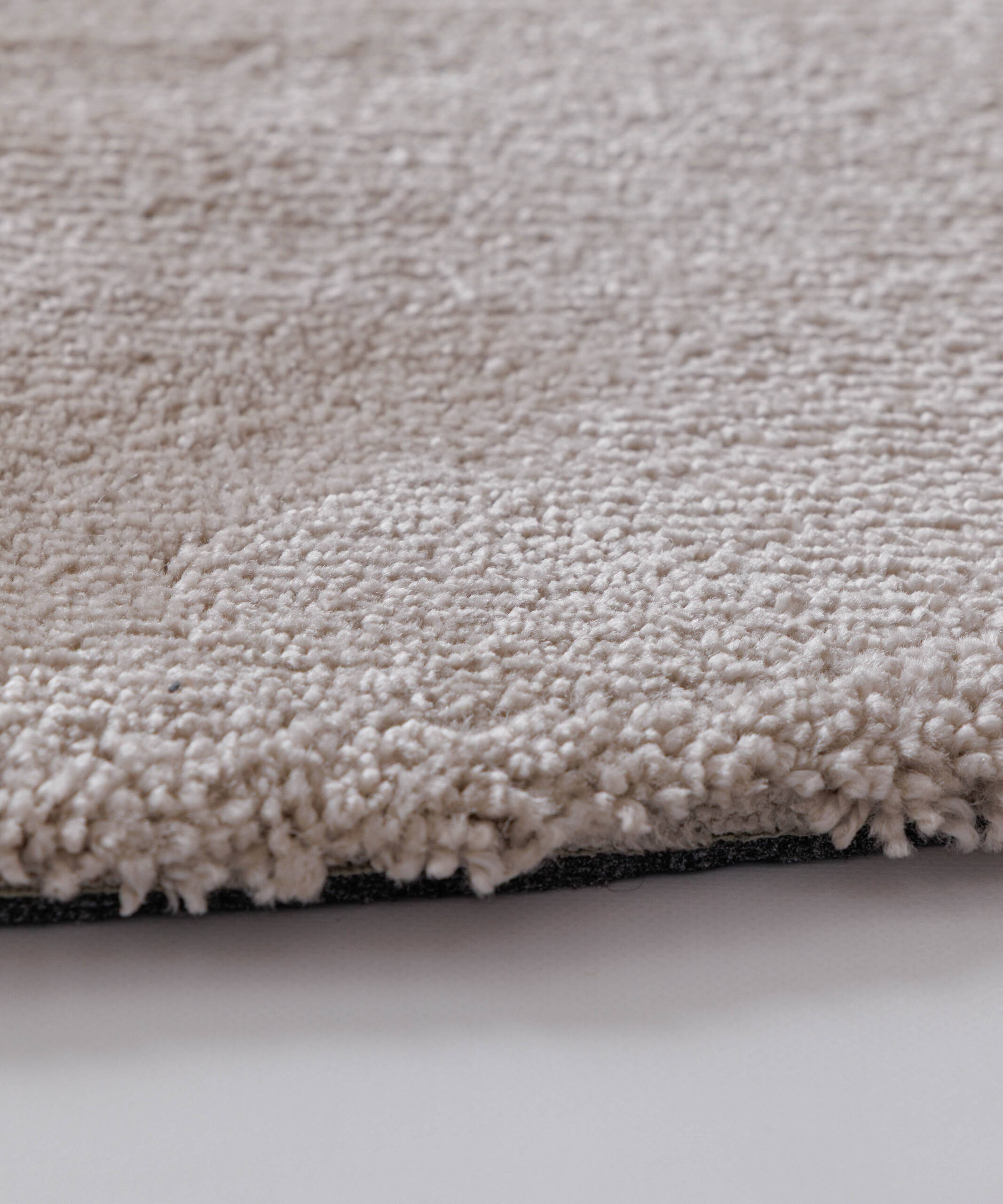 Wasbaar vloerkleed rond - Clean Prestige beige - close up Wasbaar vloerkleed rond - Clean Prestige beige - close up
