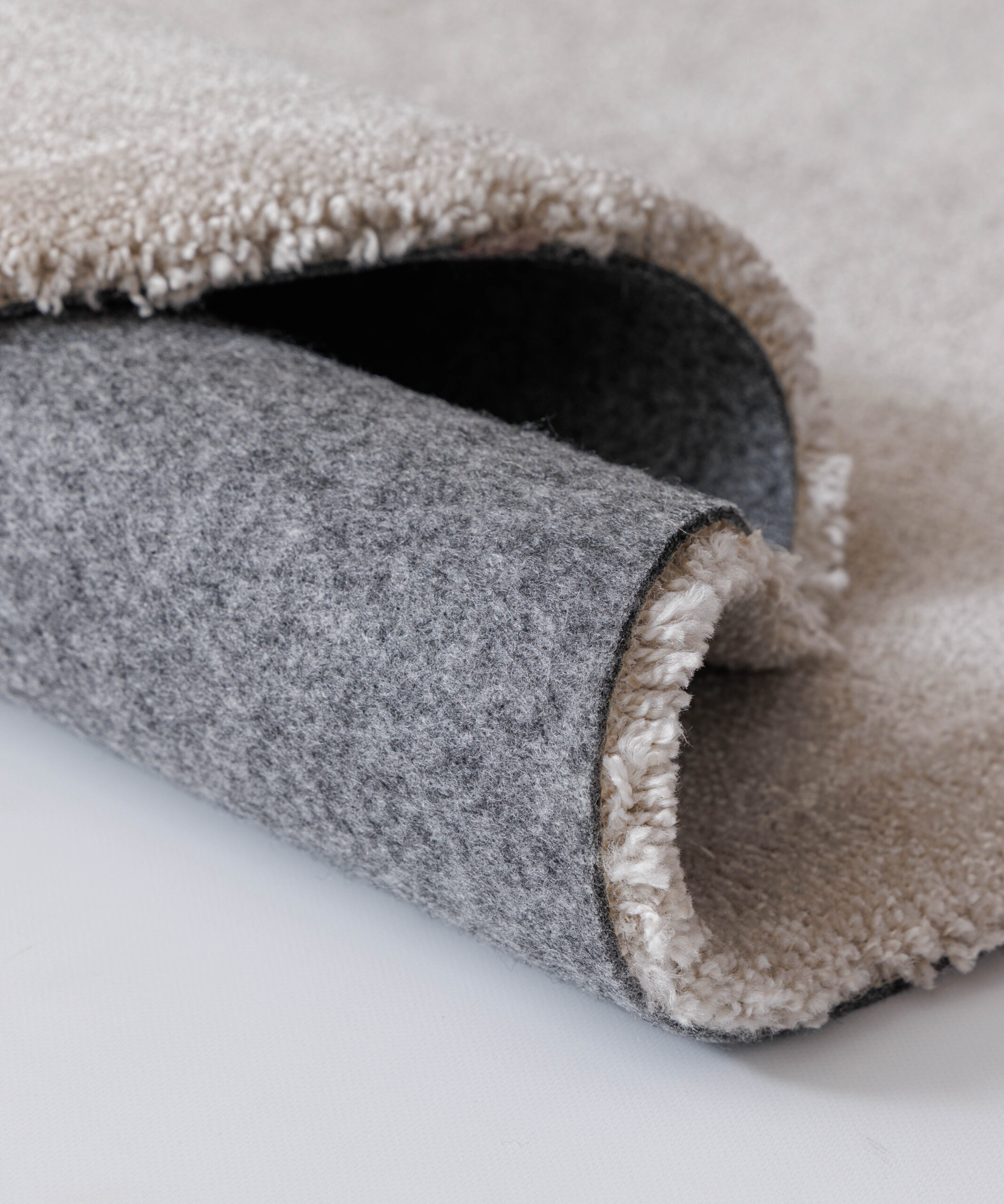 Wasbaar vloerkleed rond - Clean Prestige beige - close up Wasbaar vloerkleed rond - Clean Prestige beige - close up
