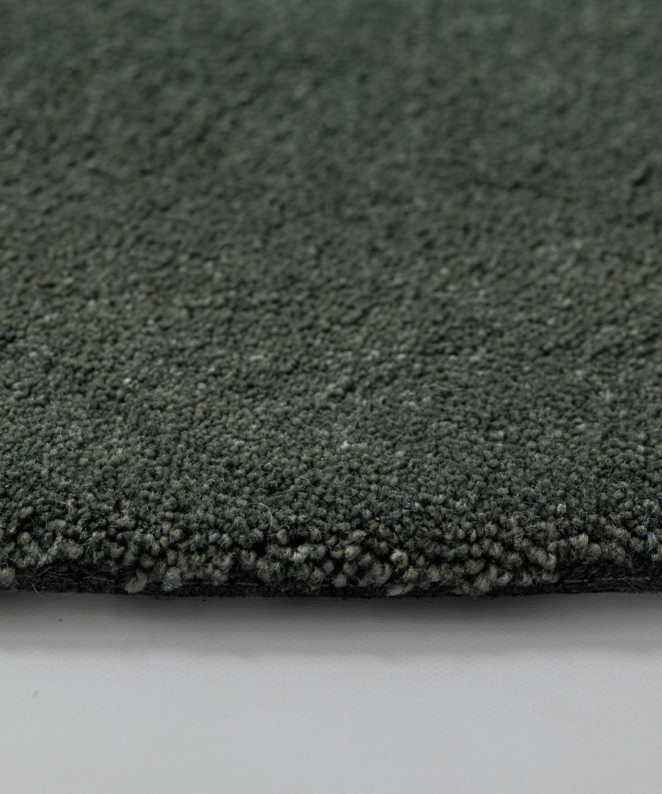 Wasbaar vloerkleed rond - Clean Prestige groen - close up Wasbaar vloerkleed rond - Clean Prestige groen - close up