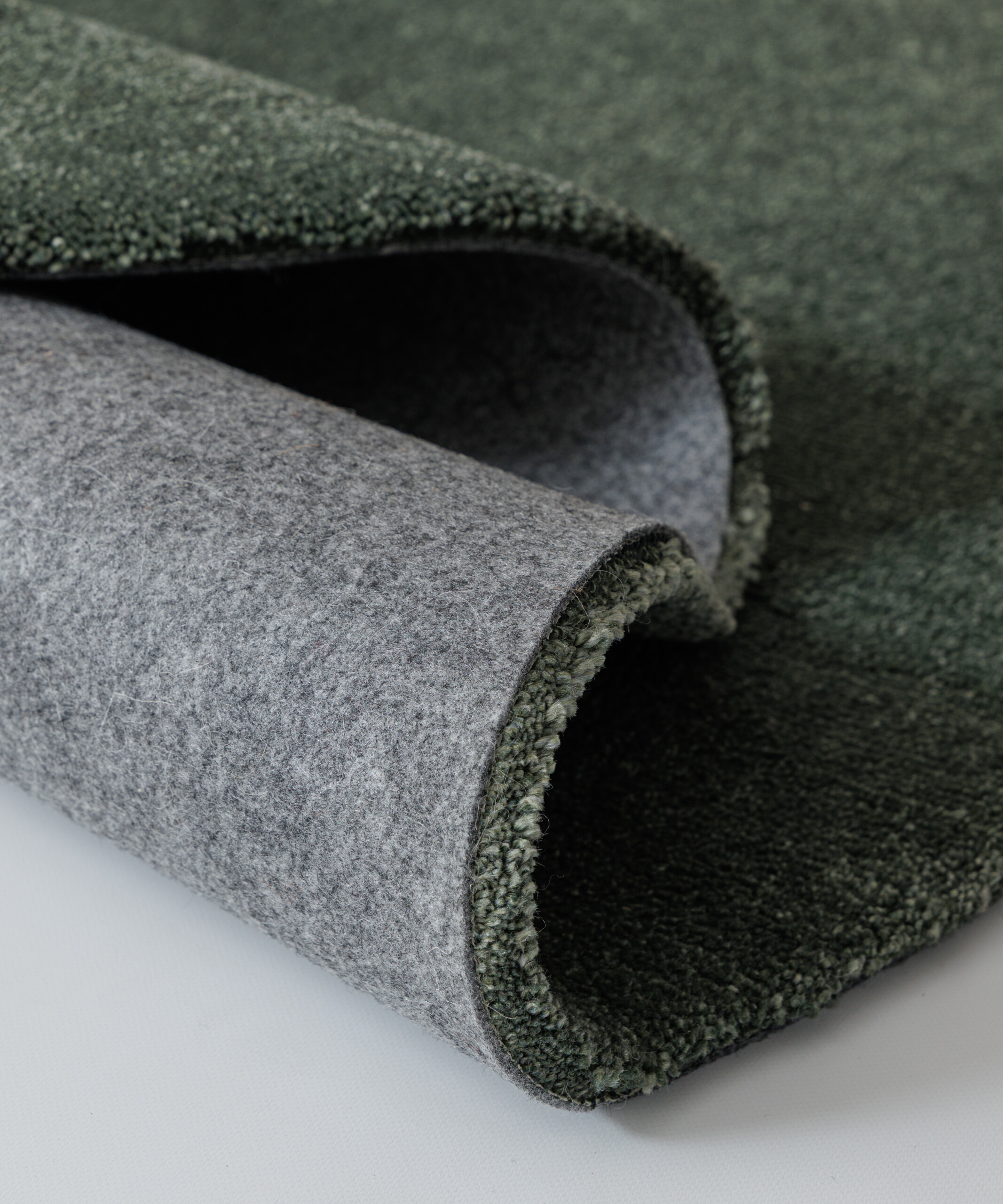 Wasbaar vloerkleed rond - Clean Prestige groen - close up Wasbaar vloerkleed rond - Clean Prestige groen - close up
