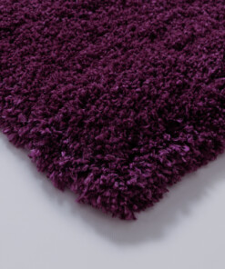 Hoogpolige loper - Cozy Shaggy paars - close up