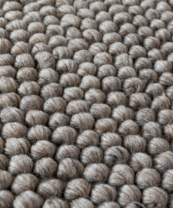 Rond wollen vloerkleed - Fjell zandkleur - close up, thumbnail Rond wollen vloerkleed - Fjell zandkleur - close up, thumbnail