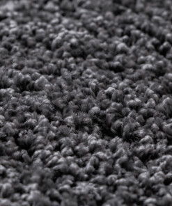 Rond hoogpolig vloerkleed shaggy Grand effen - donkergrijs - close up, thumbnail Rond hoogpolig vloerkleed shaggy Grand effen - donkergrijs - close up, thumbnail