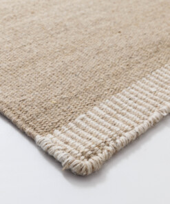 Wollen vloerkleed - Grund beige - close up, thumbnail Wollen vloerkleed - Grund beige - close up, thumbnail