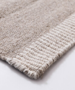 Wollen vloerkleed - Grund grijs - close up