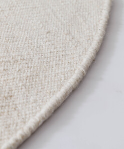 Rond wollen vloerkleed - Grund ivoor - close up