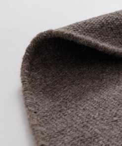 Rond wollen vloerkleed - Grund taupe - close up, thumbnail Rond wollen vloerkleed - Grund taupe - close up, thumbnail