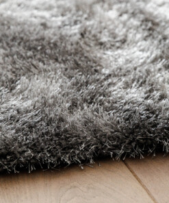 Vierkant hoogpolig vloerkleed velvet - Posh grijs - close up, thumbnail Vierkant hoogpolig vloerkleed velvet - Posh grijs - close up, thumbnail