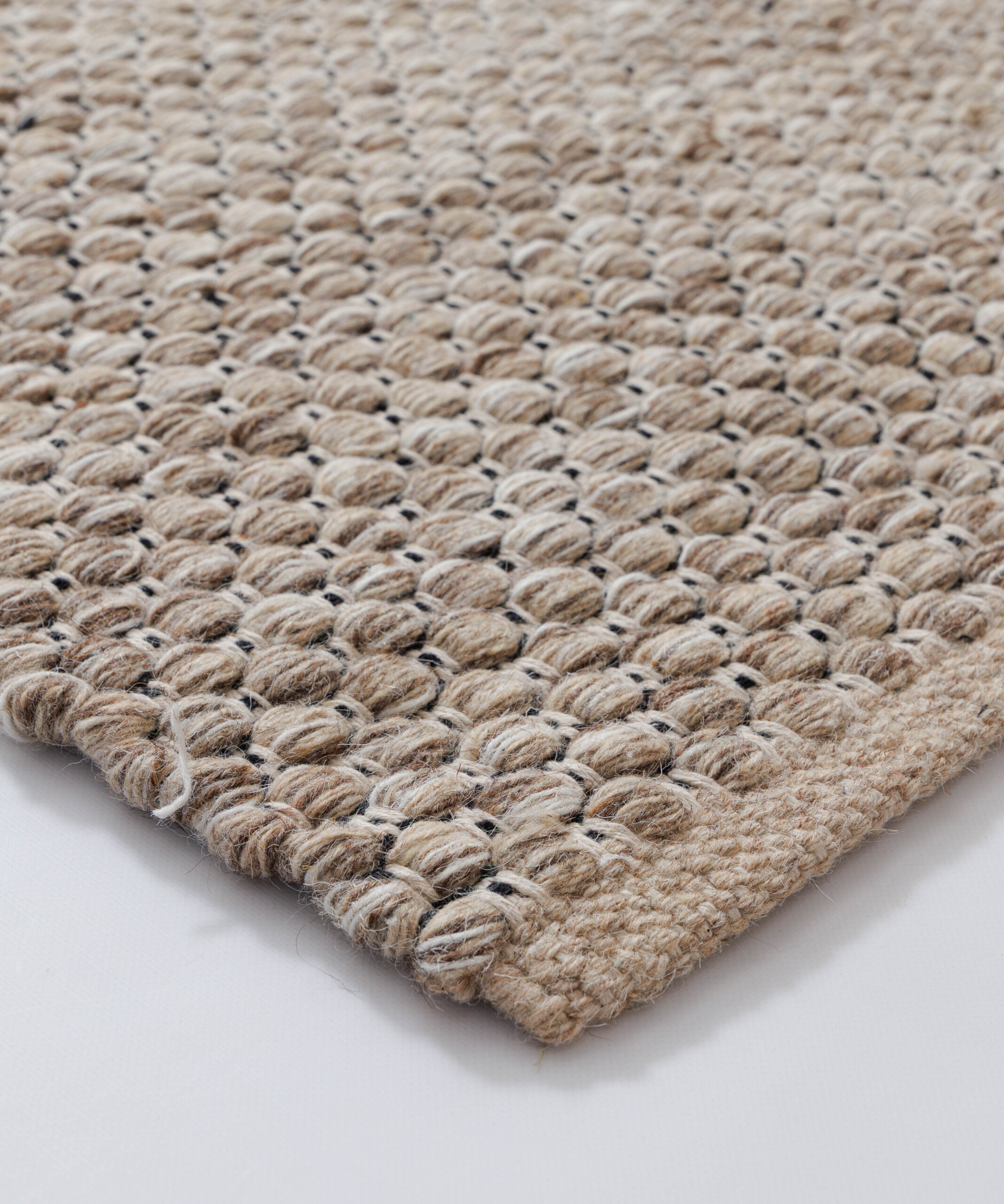 Wollen vloerkleed - Huldra beige - close up Wollen vloerkleed - Huldra beige - close up