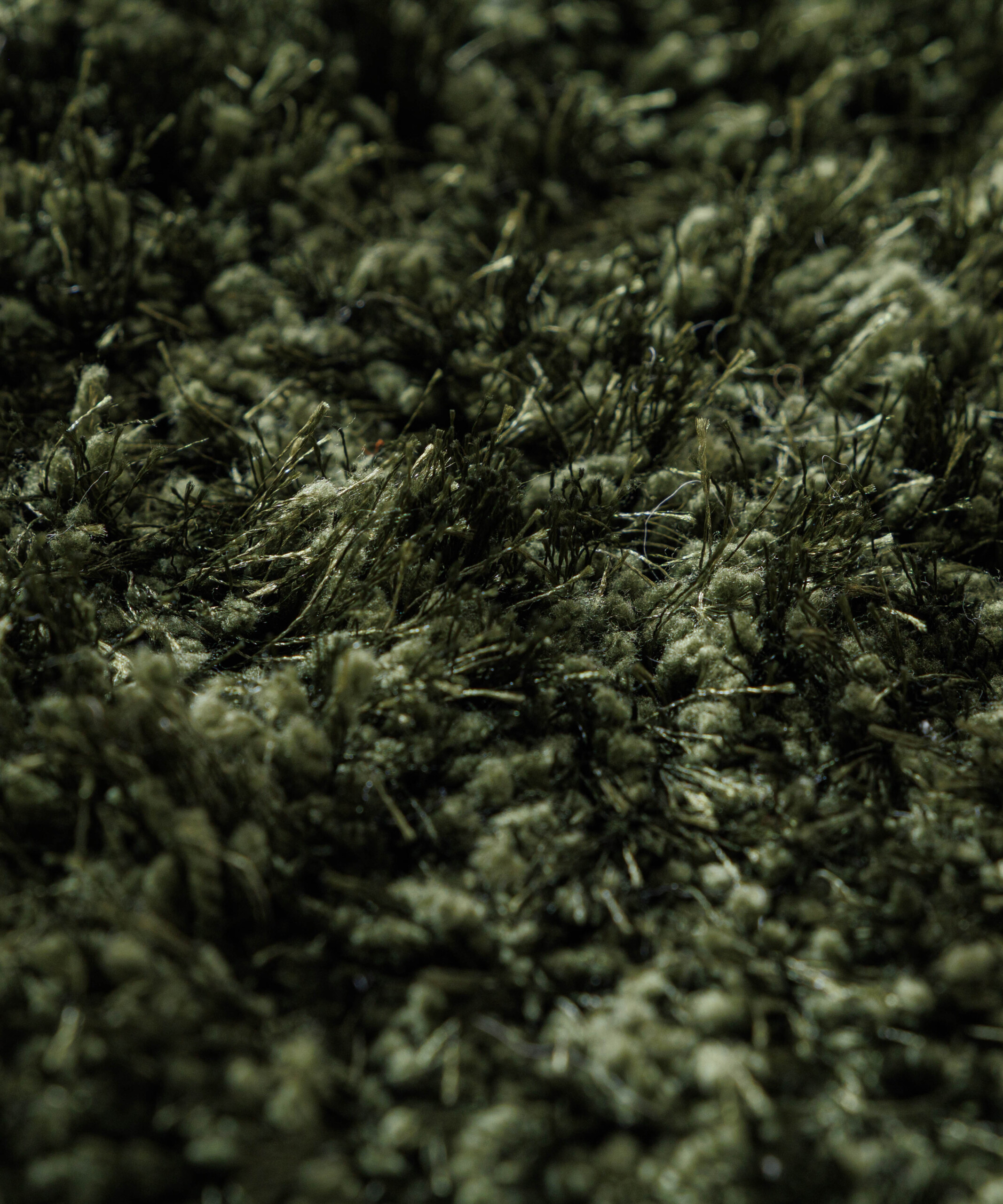 Shaggy vloerkleed - Meadow olijfgroen - close up Shaggy vloerkleed - Meadow olijfgroen - close up